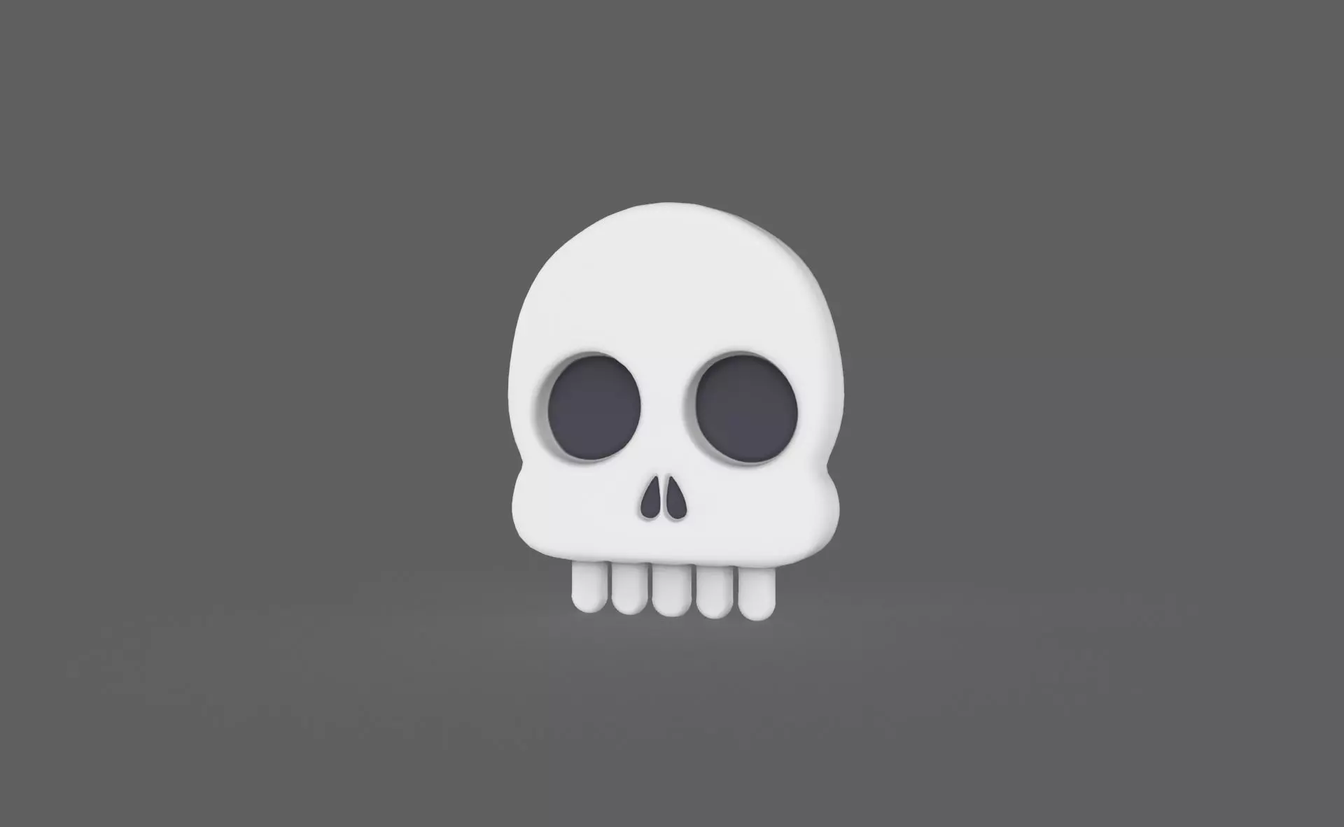 Prop112 Skull Emoji  Low-poly 3D model_0