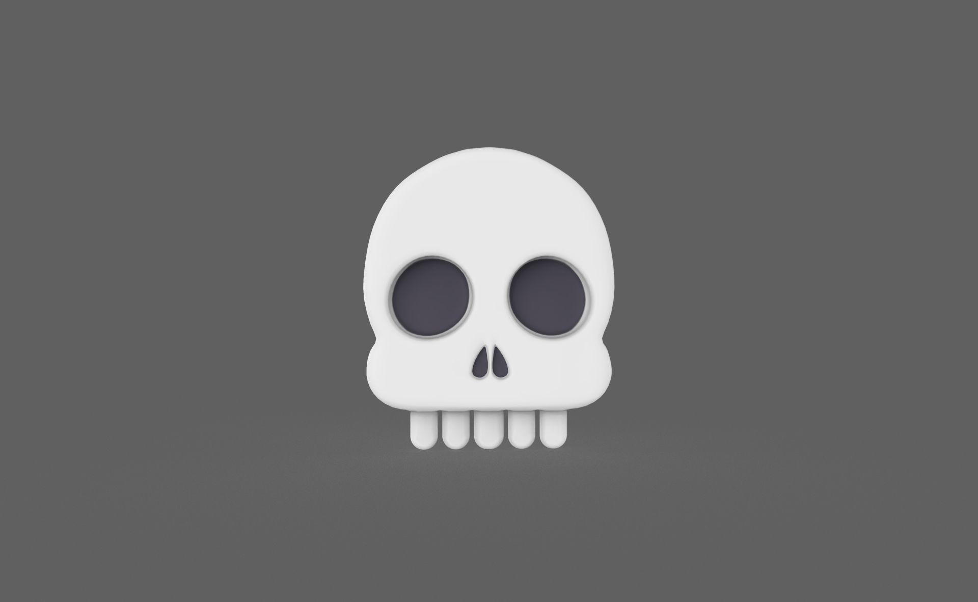 Prop112 Skull Emoji  Low-poly 3D model_17