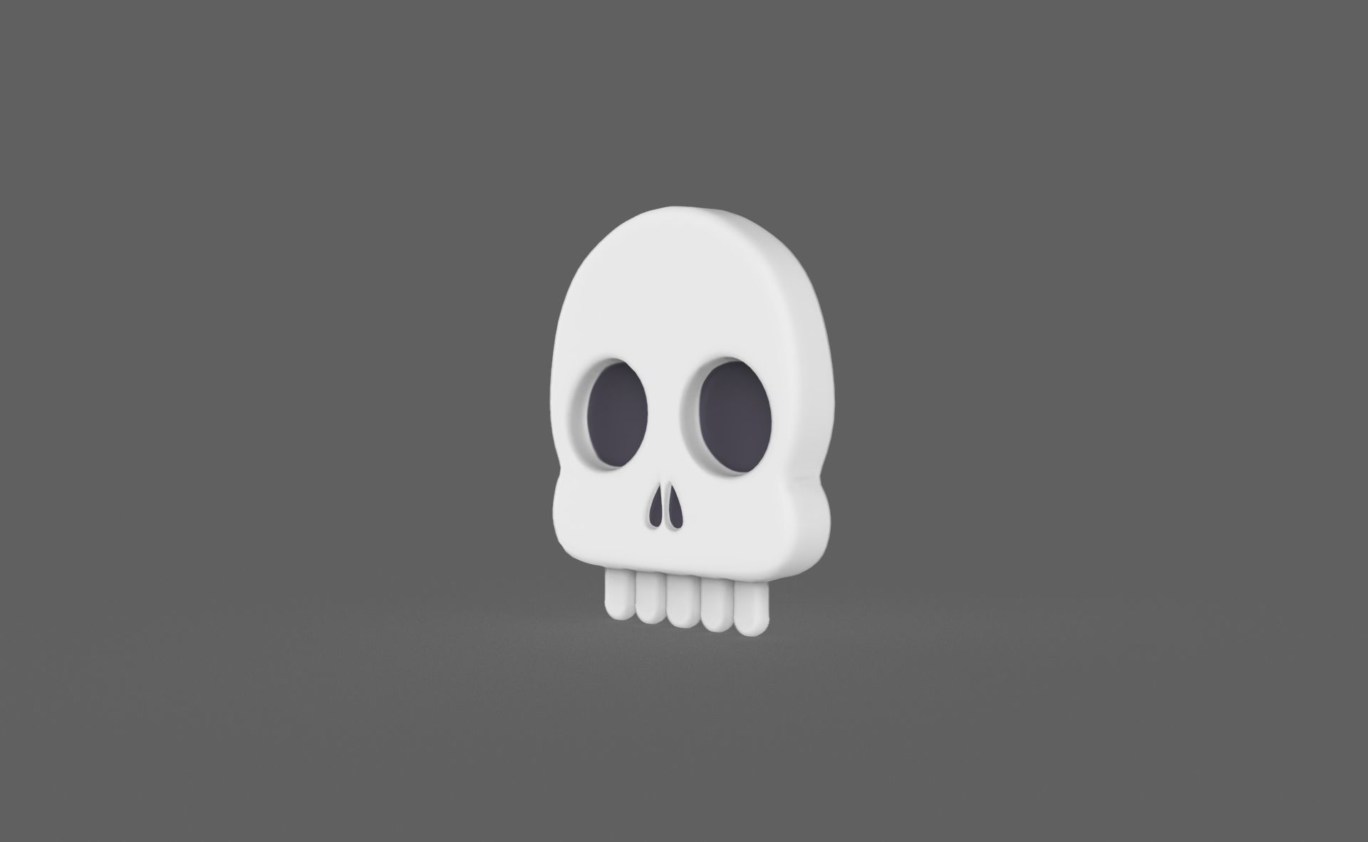 Prop112 Skull Emoji  Low-poly 3D model_1