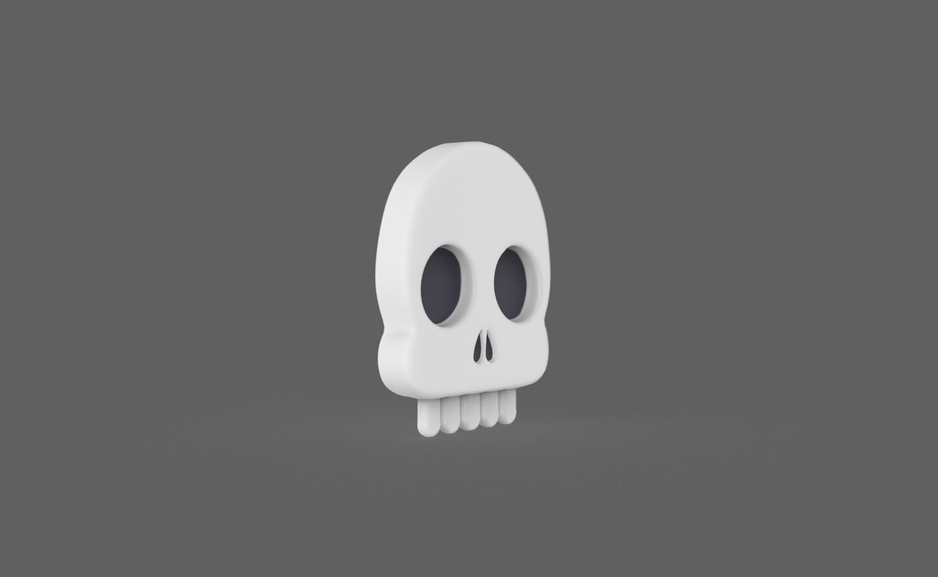 Prop112 Skull Emoji  Low-poly 3D model_15