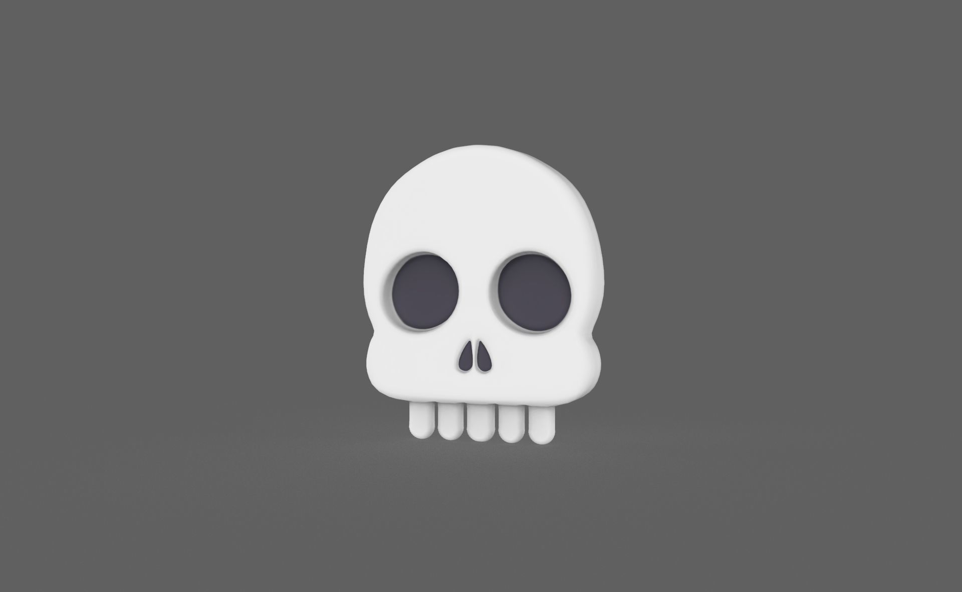 Prop112 Skull Emoji  Low-poly 3D model_18