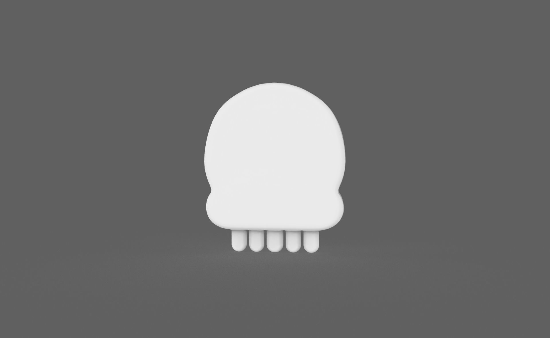 Prop112 Skull Emoji  Low-poly 3D model_10