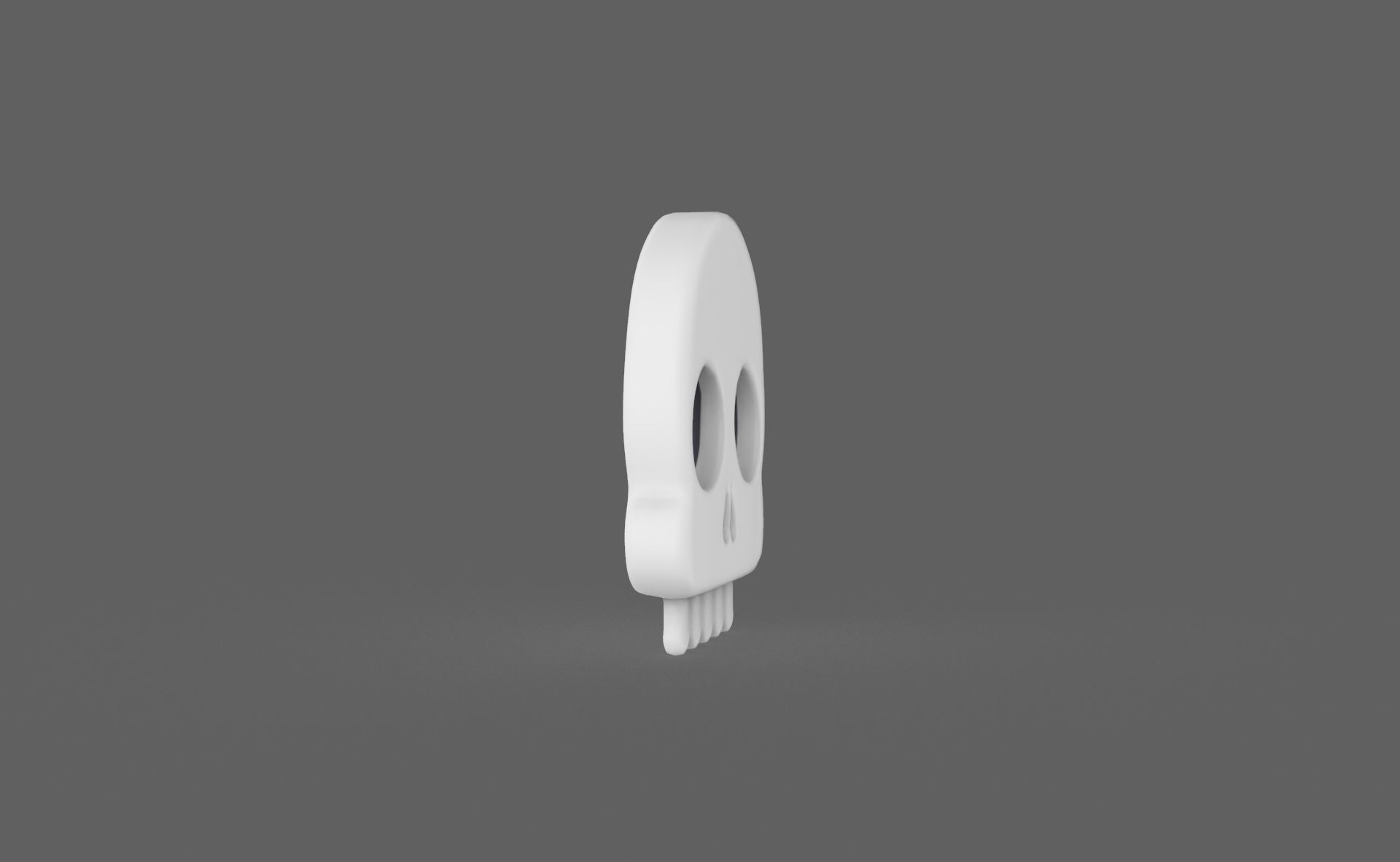 Prop112 Skull Emoji  Low-poly 3D model_14