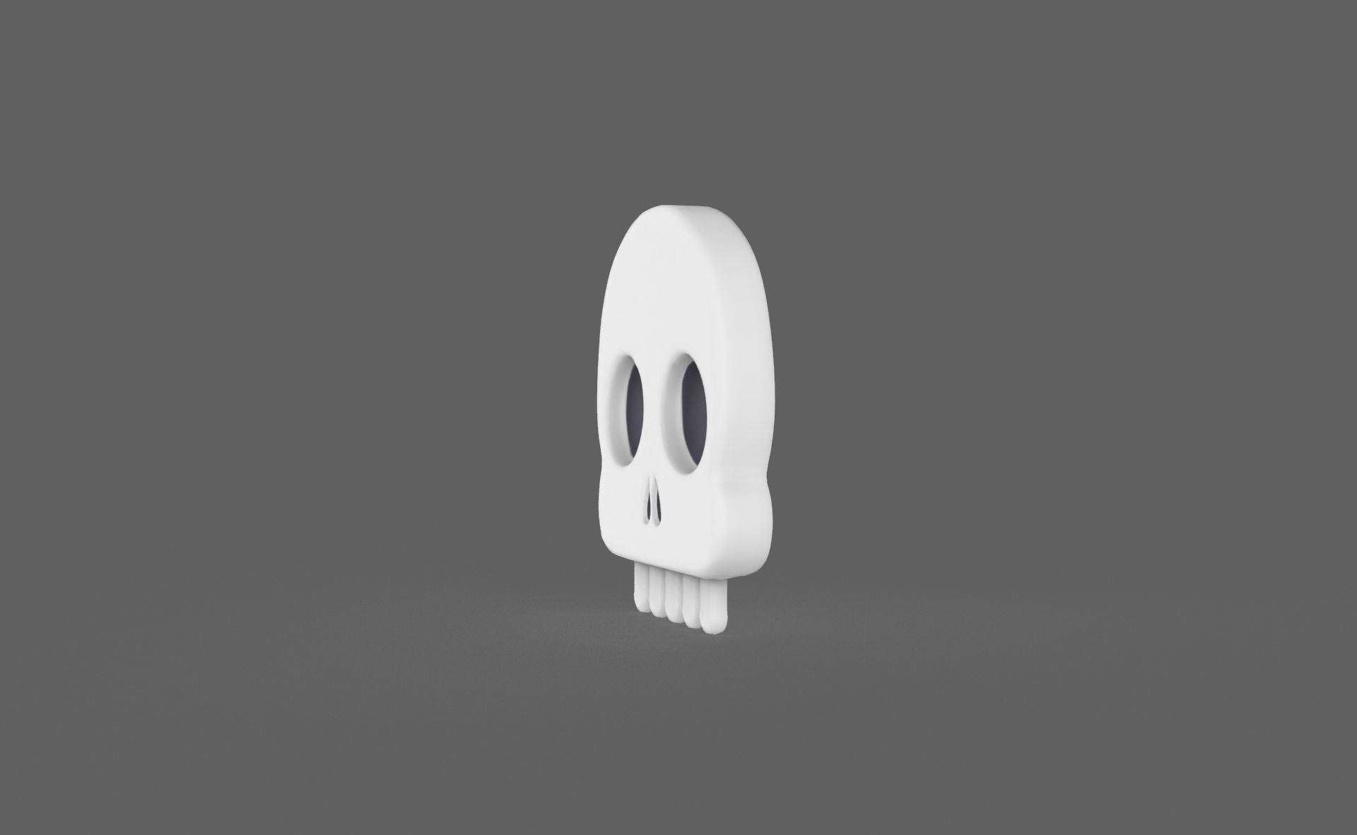 Prop112 Skull Emoji  Low-poly 3D model_2