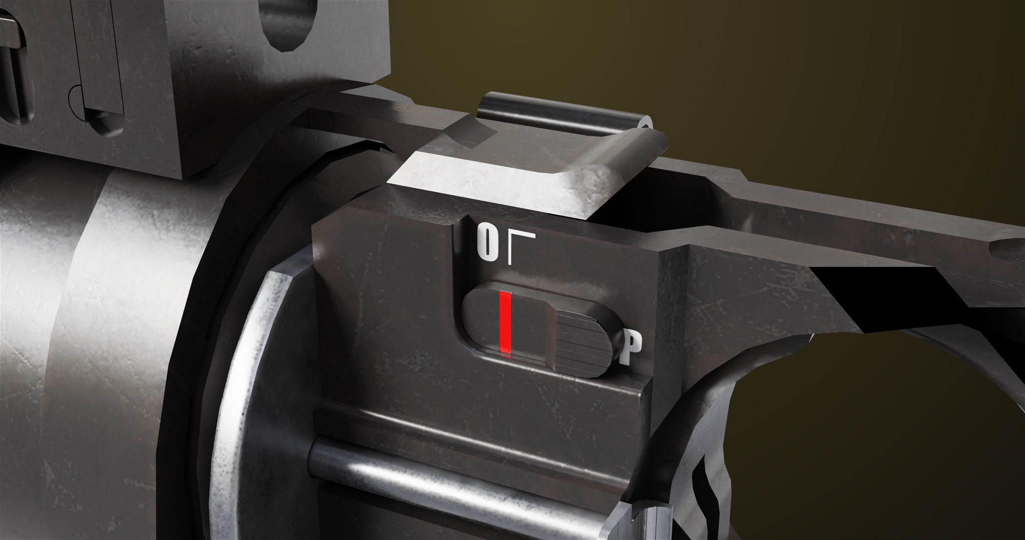 Light Machine Gun 10 Metal All PBR Unity UE Textures Low-poly 3D model_36