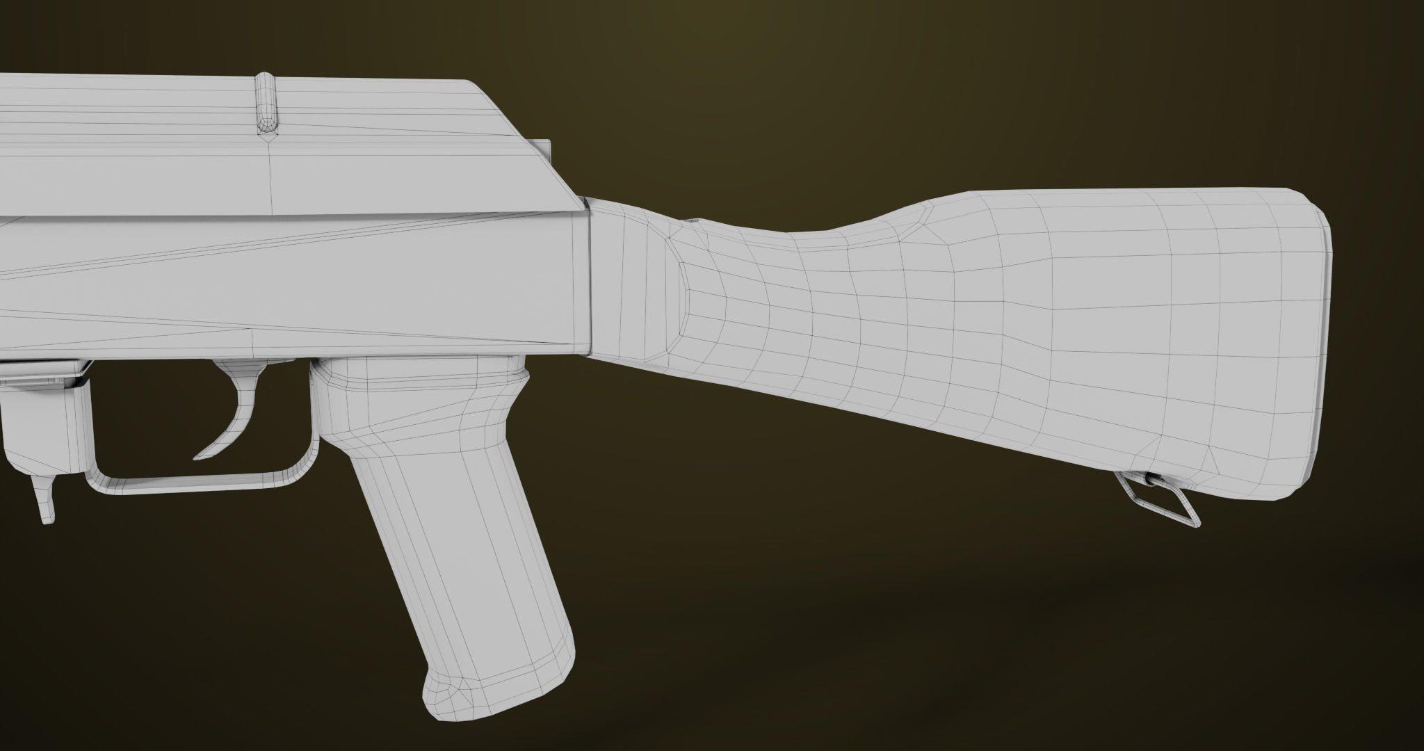 Light Machine Gun 10 Metal All PBR Unity UE Textures Low-poly 3D model_70