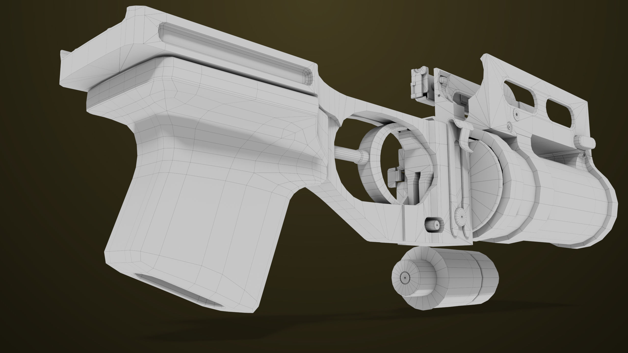 Light Machine Gun 10 Metal All PBR Unity UE Textures Low-poly 3D model_92