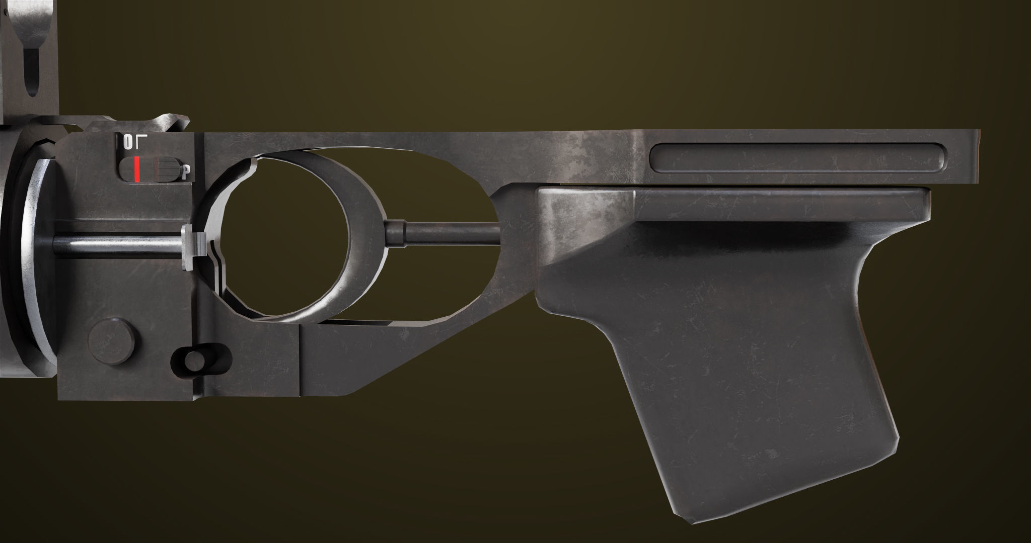 Light Machine Gun 10 Metal All PBR Unity UE Textures Low-poly 3D model_32