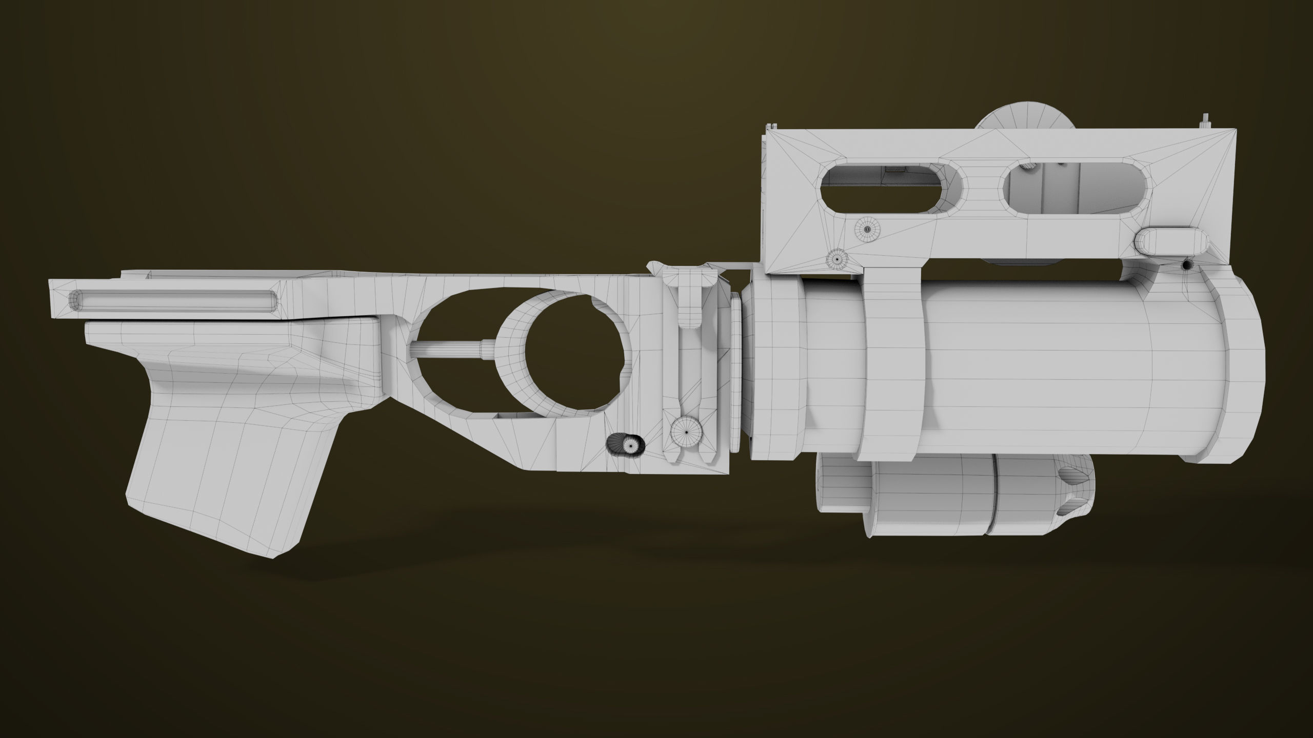 Light Machine Gun 10 Metal All PBR Unity UE Textures Low-poly 3D model_86