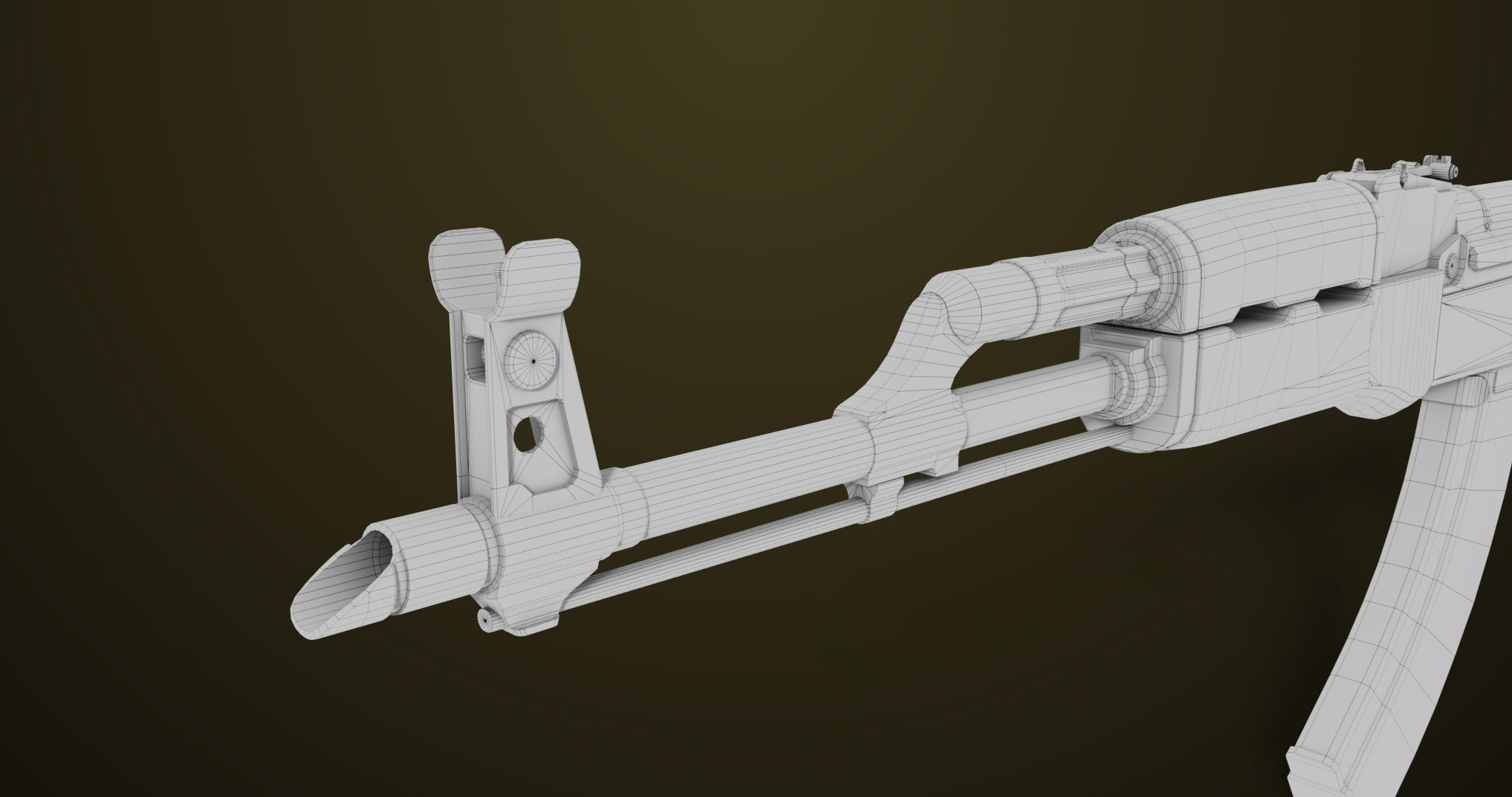 Light Machine Gun 10 Metal All PBR Unity UE Textures Low-poly 3D model_55