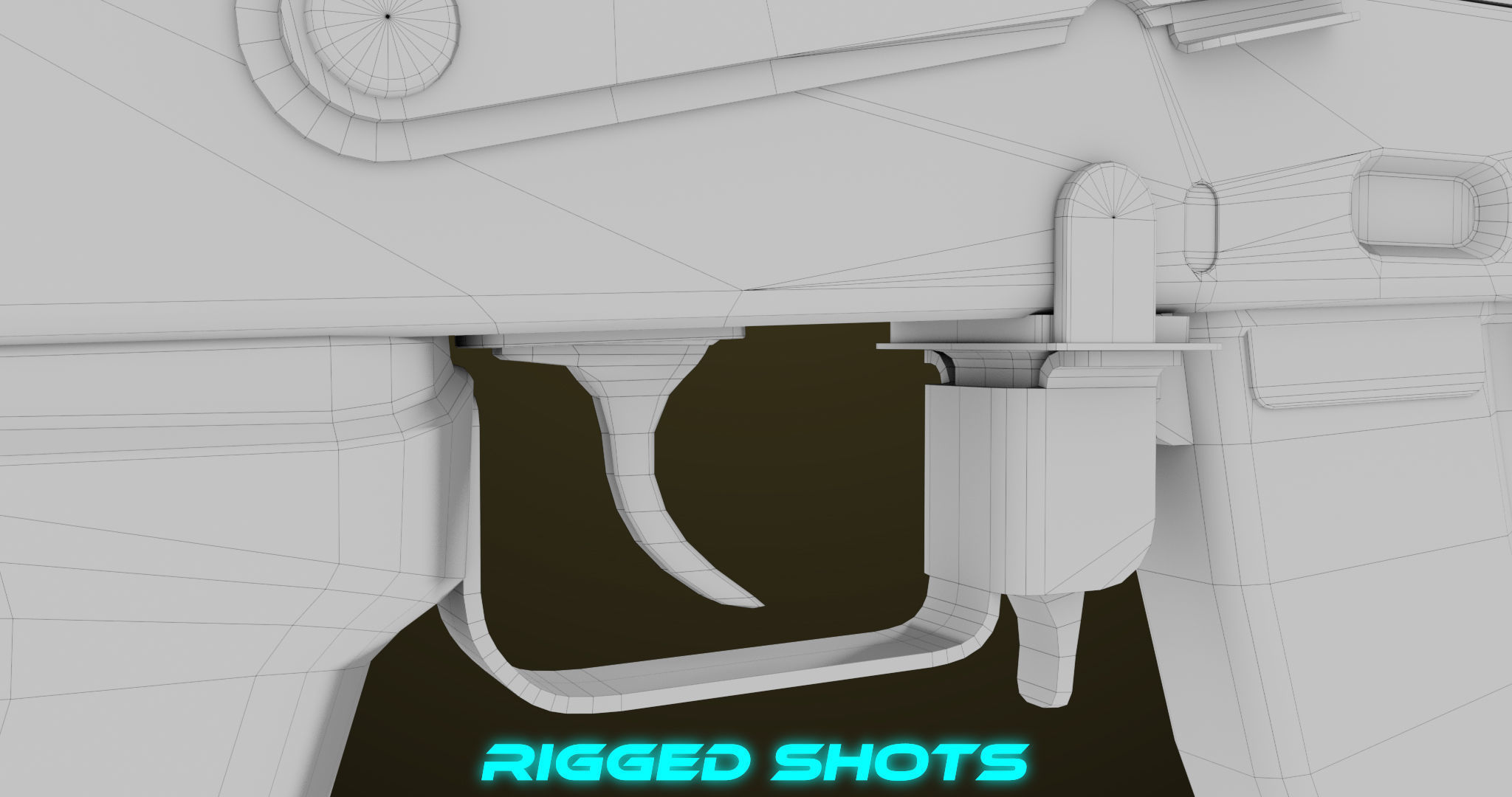 Light Machine Gun 10 Metal All PBR Unity UE Textures Low-poly 3D model_63