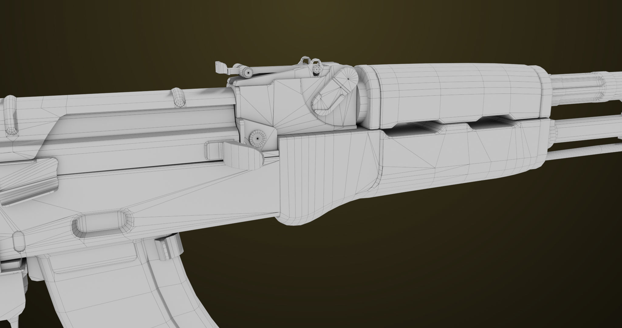 Light Machine Gun 10 Metal All PBR Unity UE Textures Low-poly 3D model_69