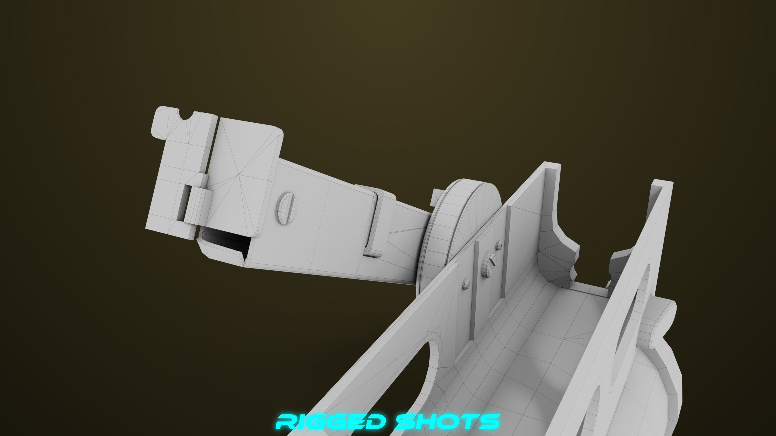 Light Machine Gun 10 Metal All PBR Unity UE Textures Low-poly 3D model_100