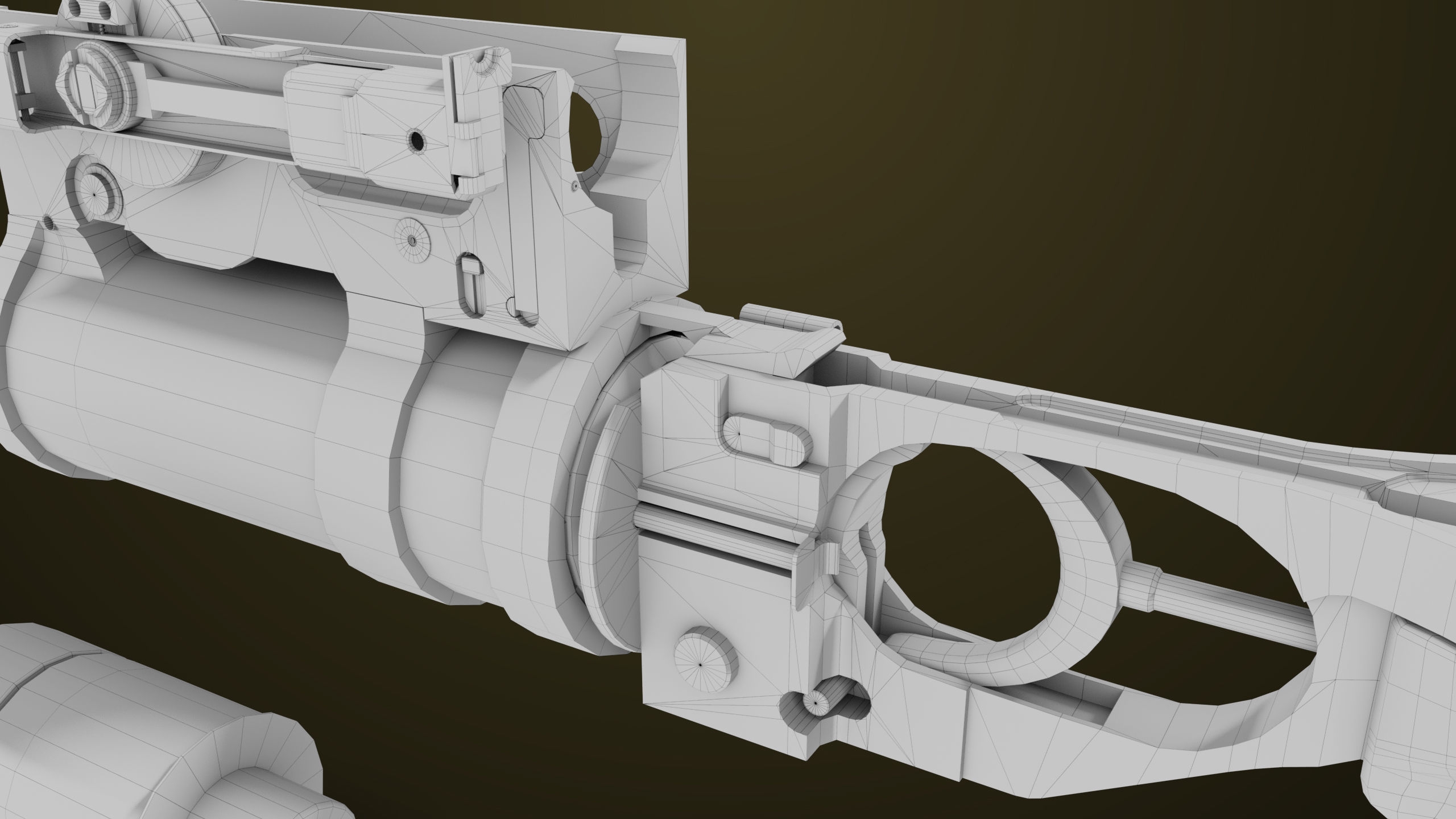 Light Machine Gun 10 Metal All PBR Unity UE Textures Low-poly 3D model_88