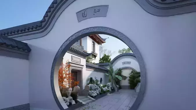 moon gate 3D model