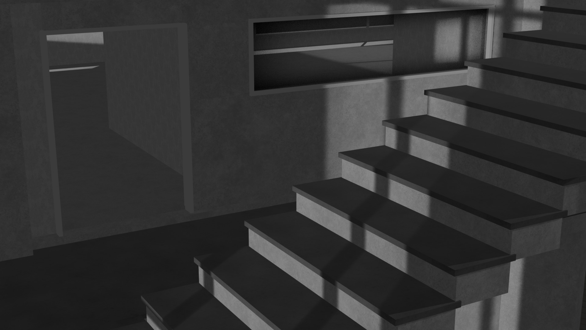 Modern Atrium Apartment Complex Low-poly 3D model_2