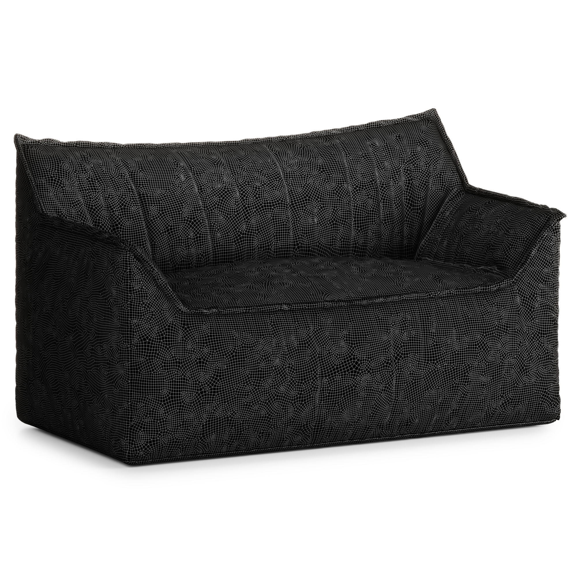 Frameless Loft Sofa Marengo Wool Low-poly 3D model_1