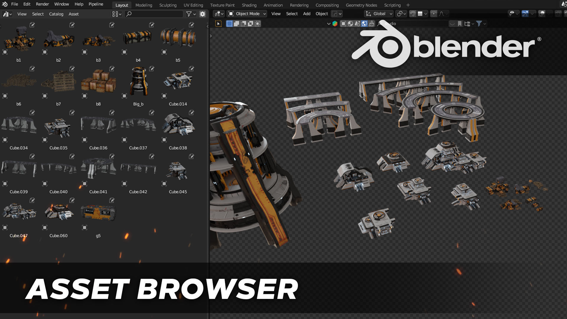 SCI-FI BUILDING - 3D Kitbash Asset Pack - VOL 01 3D model_10
