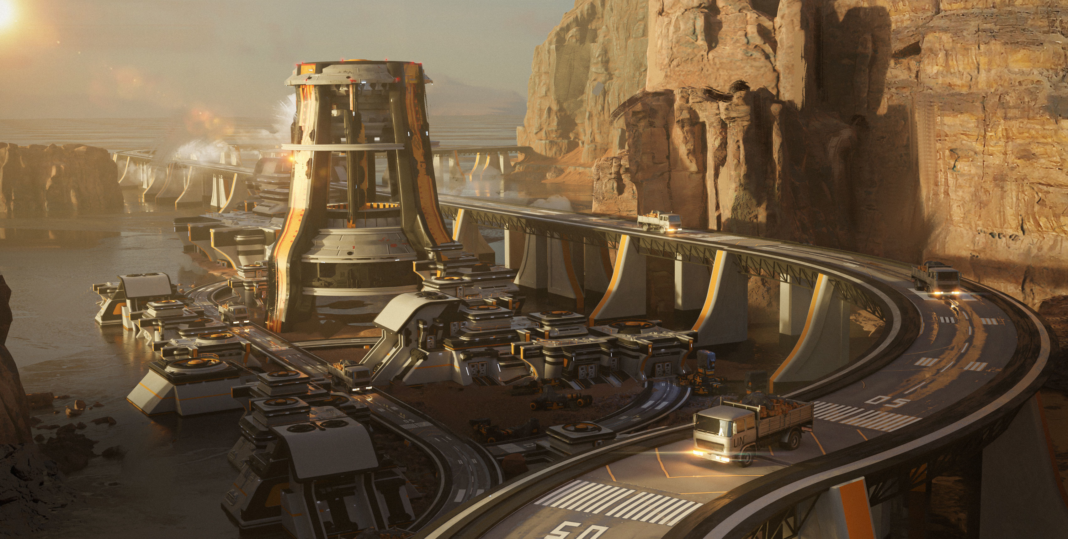 SCI-FI BUILDING - 3D Kitbash Asset Pack - VOL 01 3D model_4