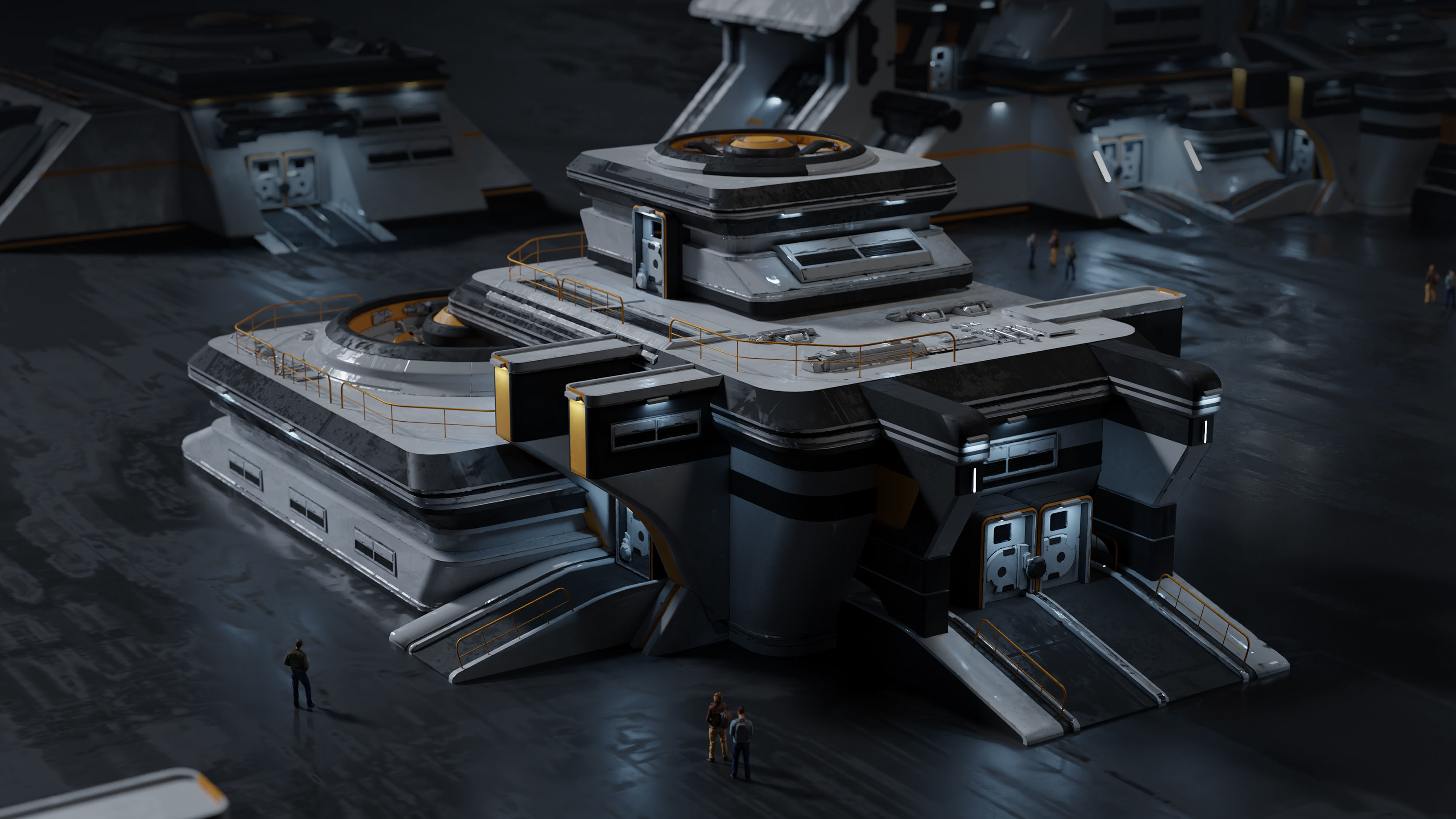 SCI-FI BUILDING - 3D Kitbash Asset Pack - VOL 01 3D model_7