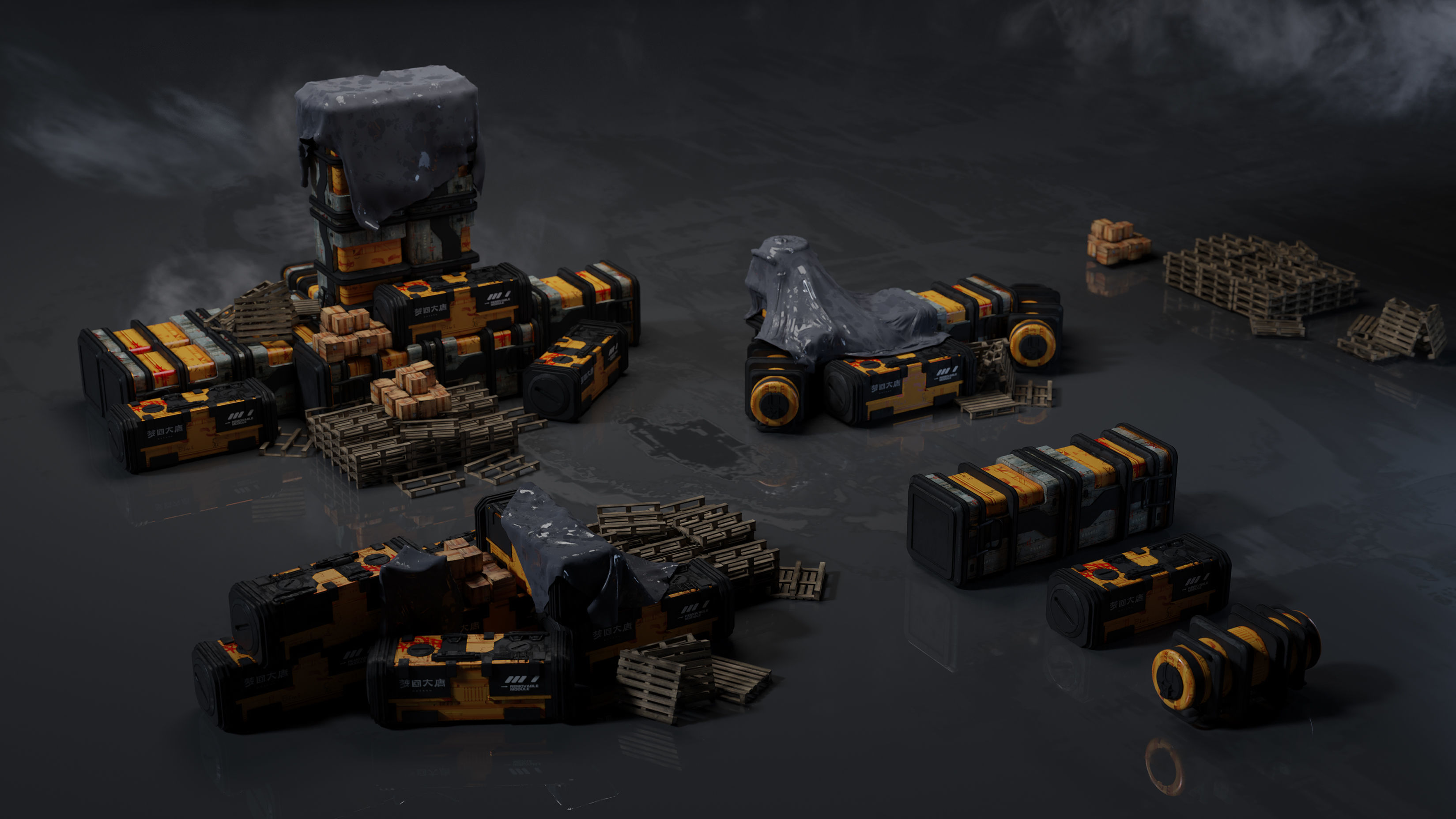 SCI-FI BUILDING - 3D Kitbash Asset Pack - VOL 01 3D model_9