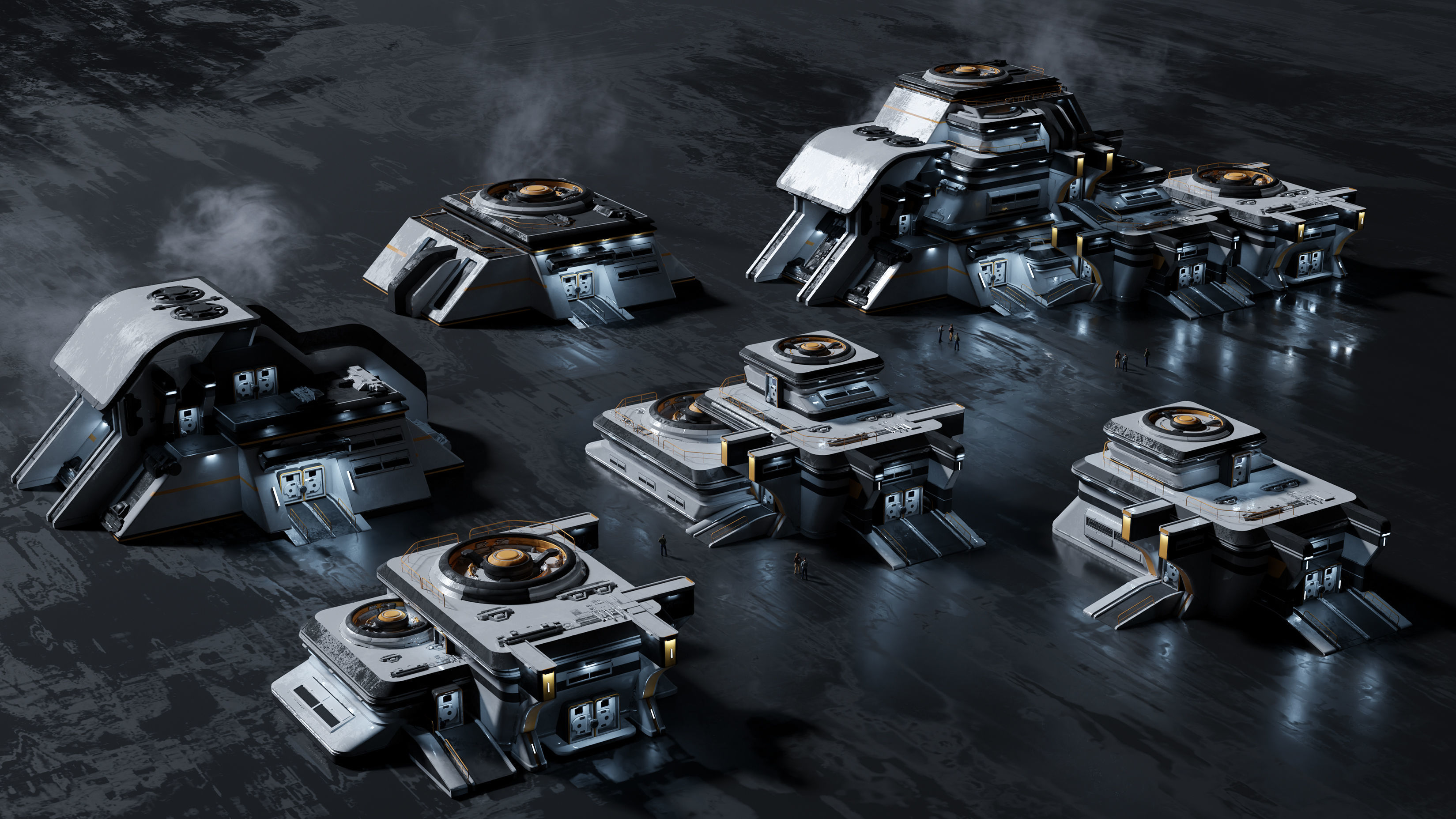 SCI-FI BUILDING - 3D Kitbash Asset Pack - VOL 01 3D model_1