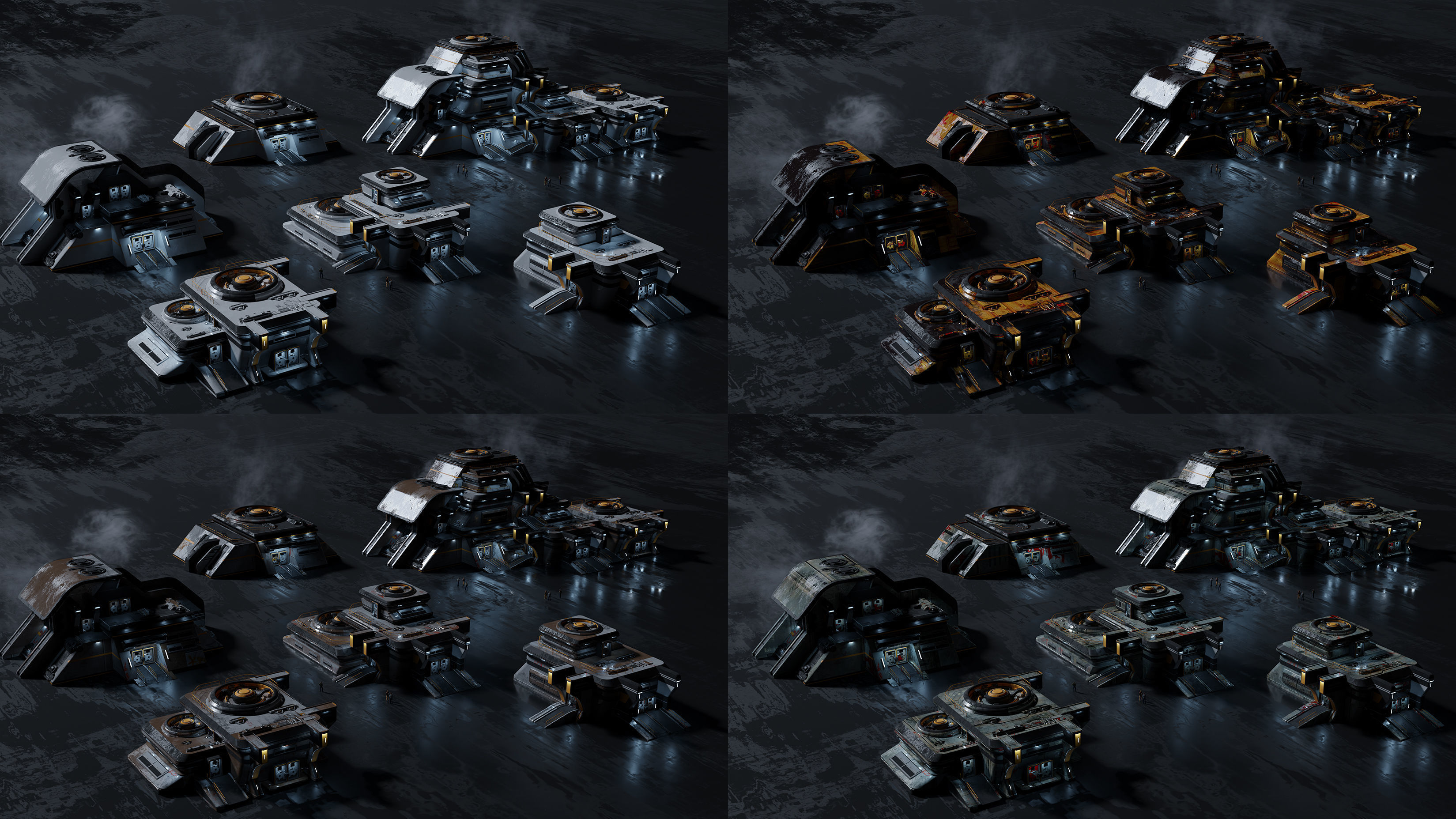 SCI-FI BUILDING - 3D Kitbash Asset Pack - VOL 01 3D model_6