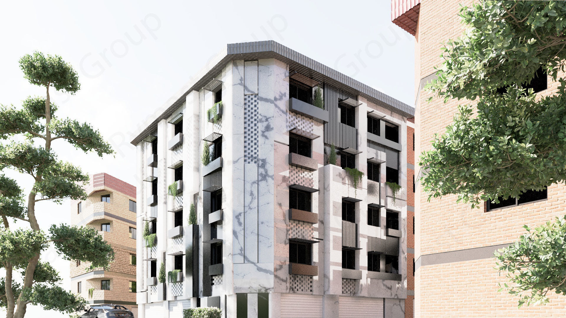 Office Building Exterior 3D Model 3D model_6