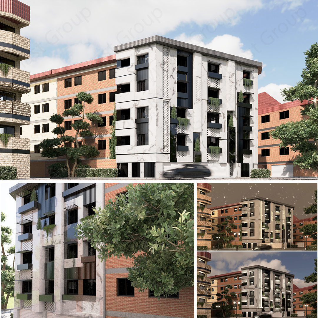 Office Building Exterior 3D Model 3D model_1