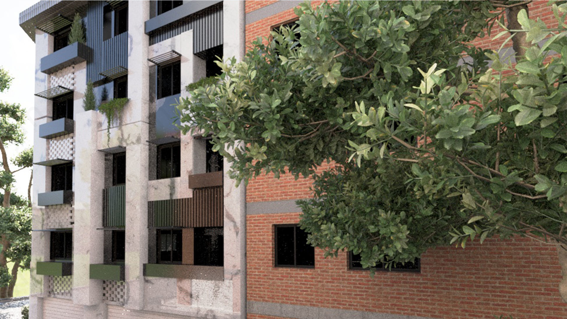 Office Building Exterior 3D Model 3D model_7