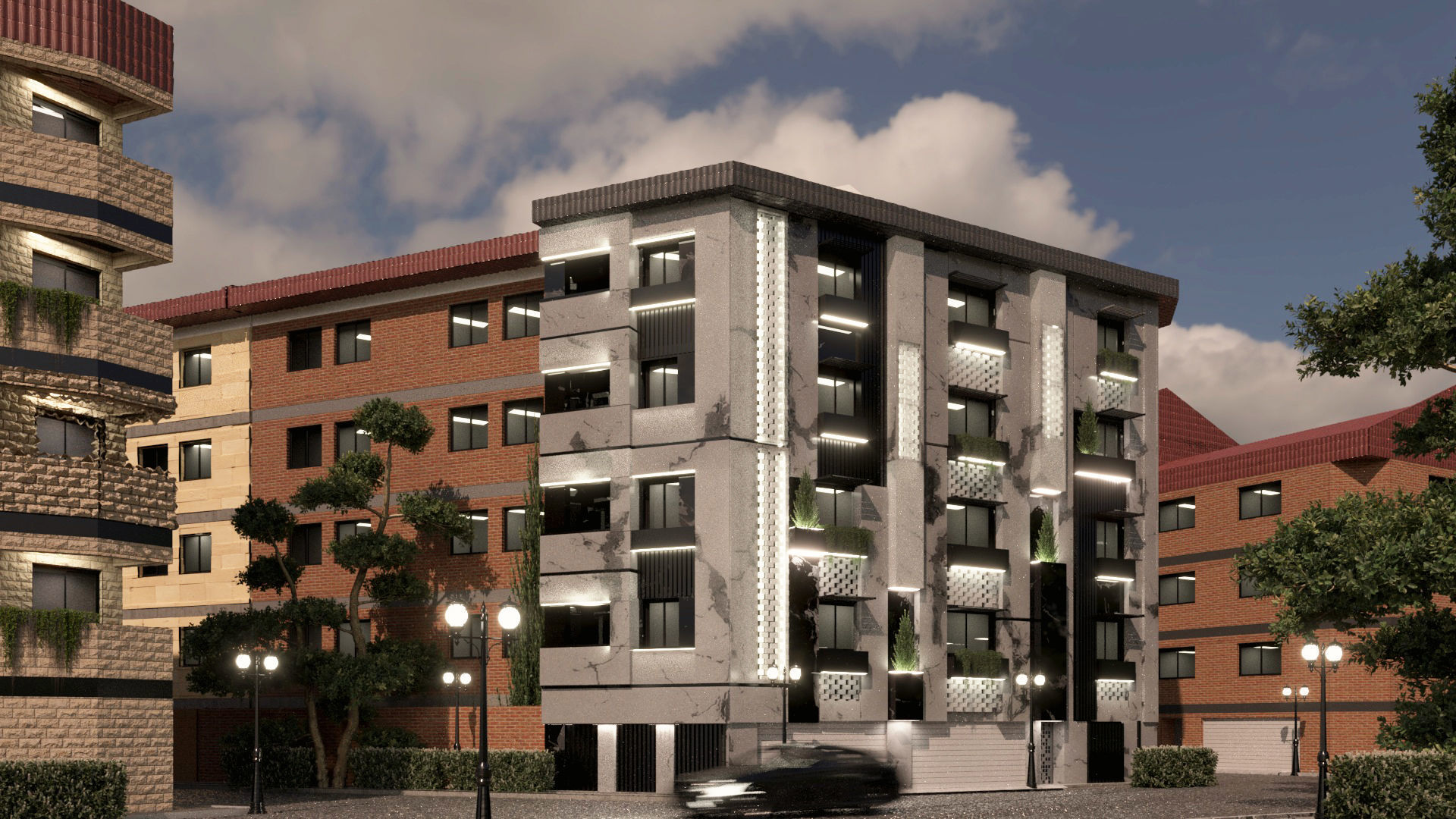 Office Building Exterior 3D Model 3D model_3