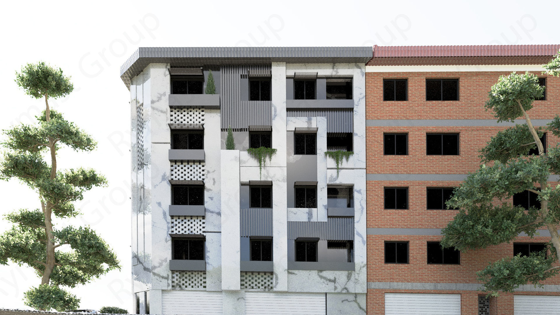 Office Building Exterior 3D Model 3D model_8