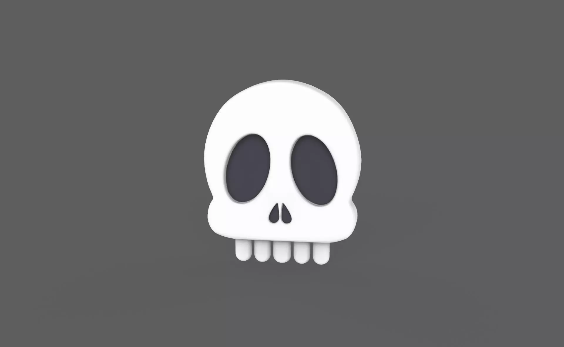 Prop113 Skull Emoji  Low-poly 3D model_0