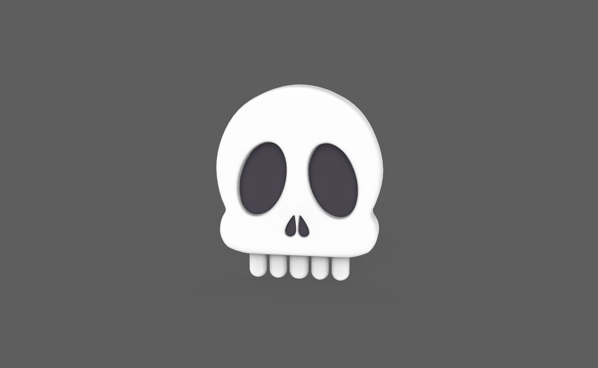 Prop113 Skull Emoji  Low-poly 3D model_17