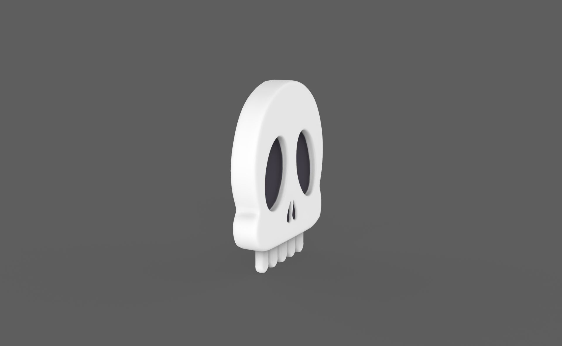 Prop113 Skull Emoji  Low-poly 3D model_14