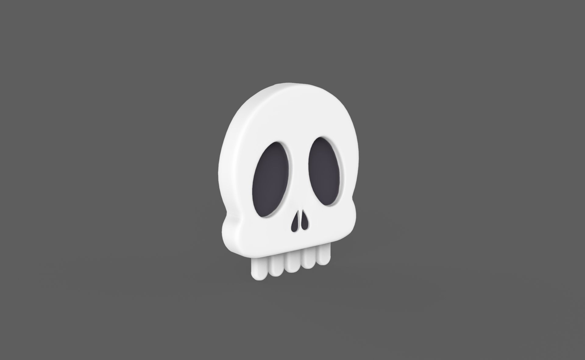 Prop113 Skull Emoji  Low-poly 3D model_15