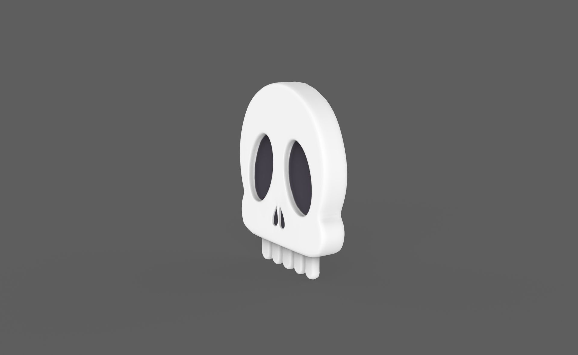 Prop113 Skull Emoji  Low-poly 3D model_2