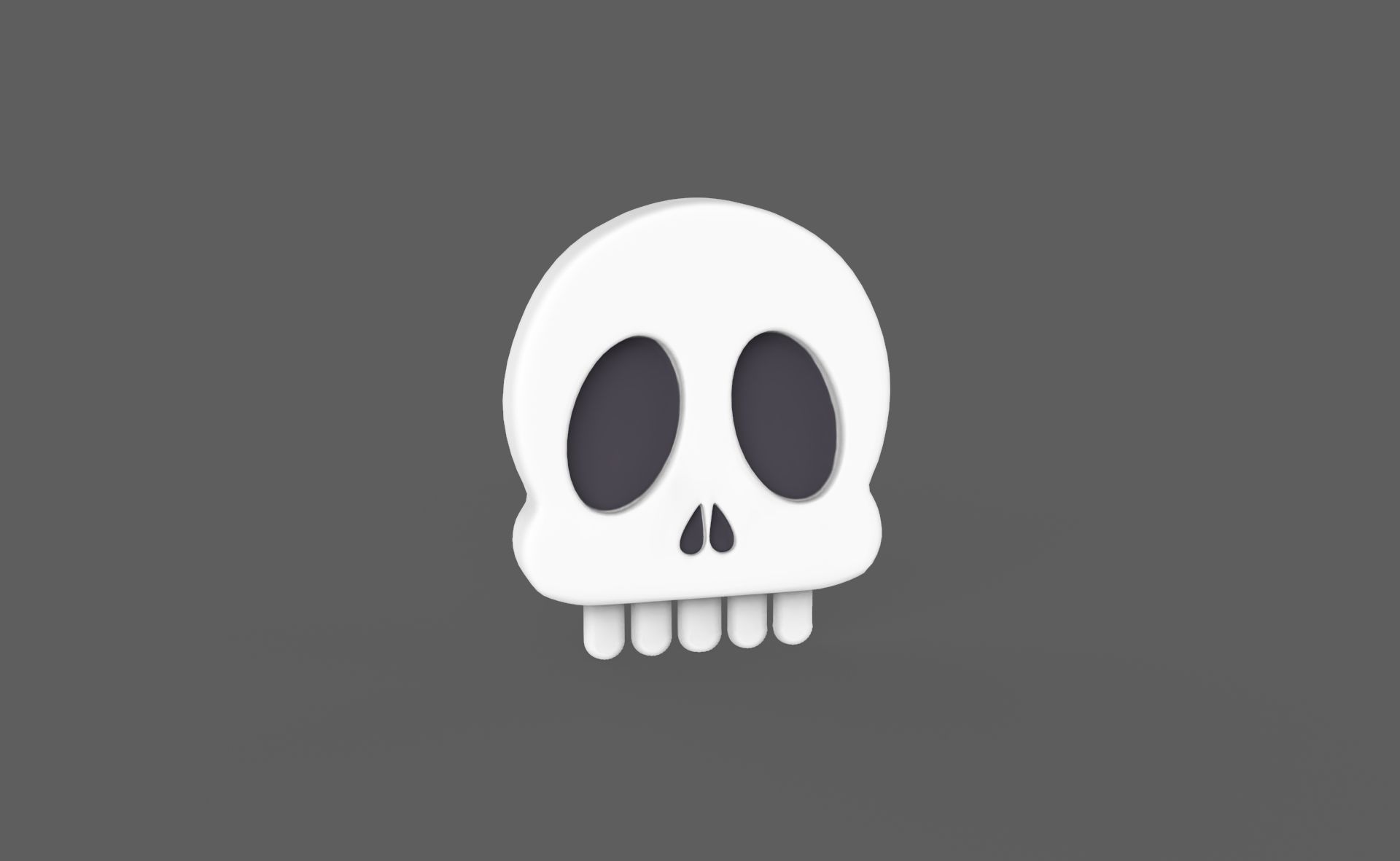 Prop113 Skull Emoji  Low-poly 3D model_16