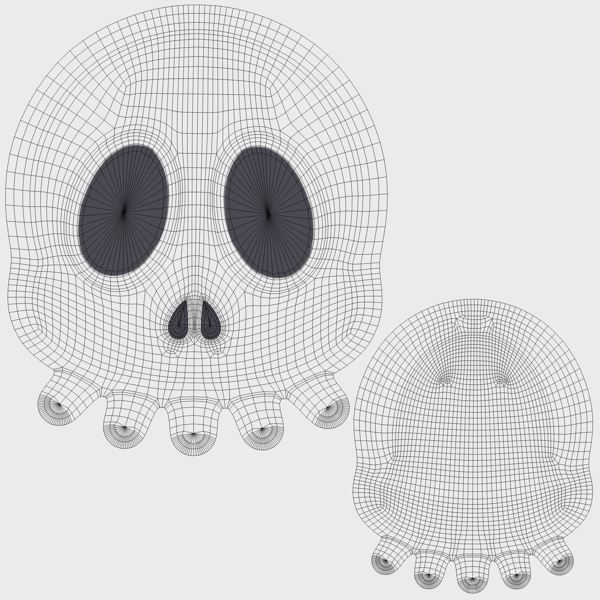 Prop113 Skull Emoji  Low-poly 3D model_8