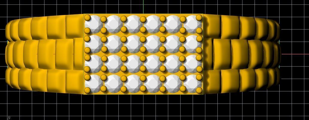 Gents Cluster Ring 3dm file 3D print model_4