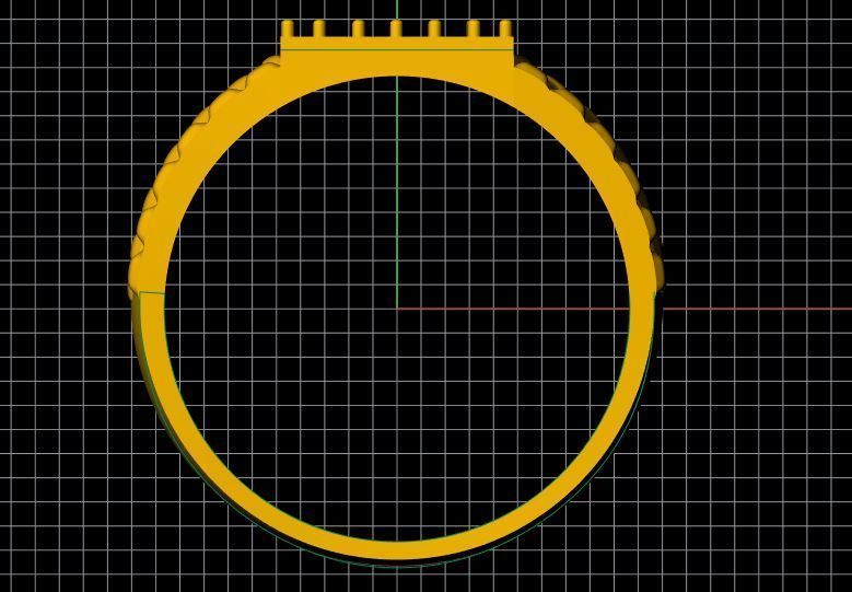 Gents Cluster Ring 3dm file 3D print model_6