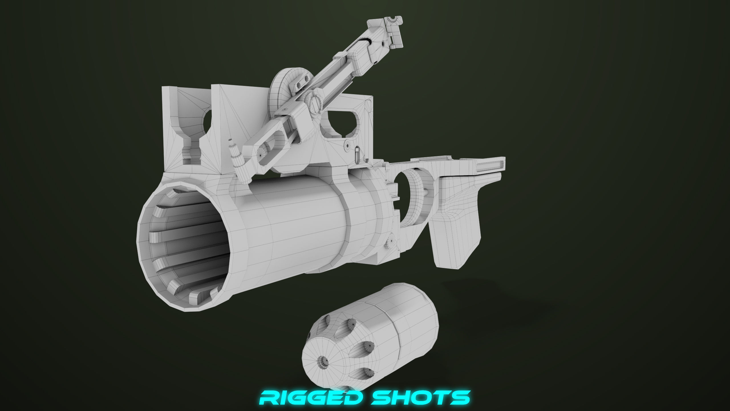 AKMS Light Machine Gun 10 Wood All PBR Unity UE Textures Low-poly 3D model_111