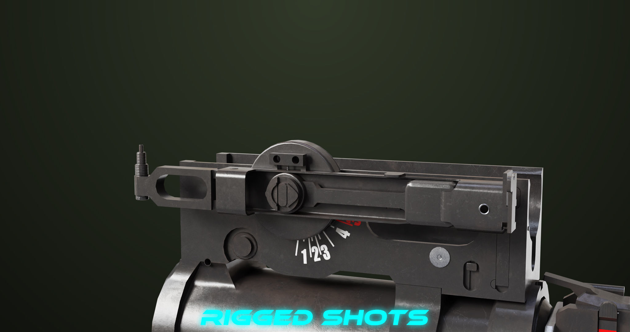 AKMS Light Machine Gun 10 Wood All PBR Unity UE Textures Low-poly 3D model_49