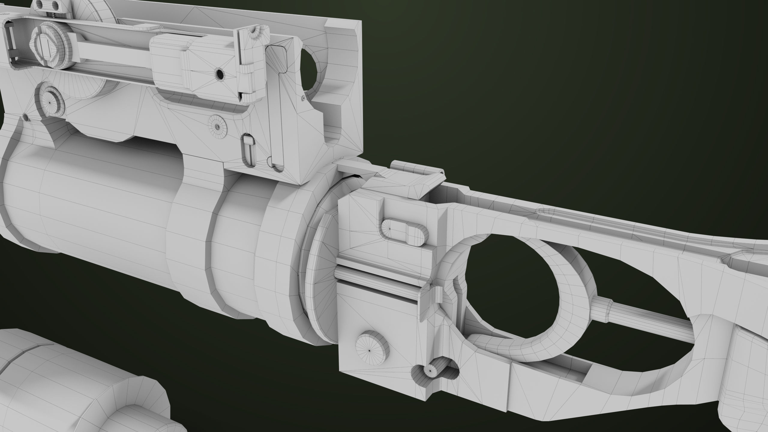 AKMS Light Machine Gun 10 Wood All PBR Unity UE Textures Low-poly 3D model_100