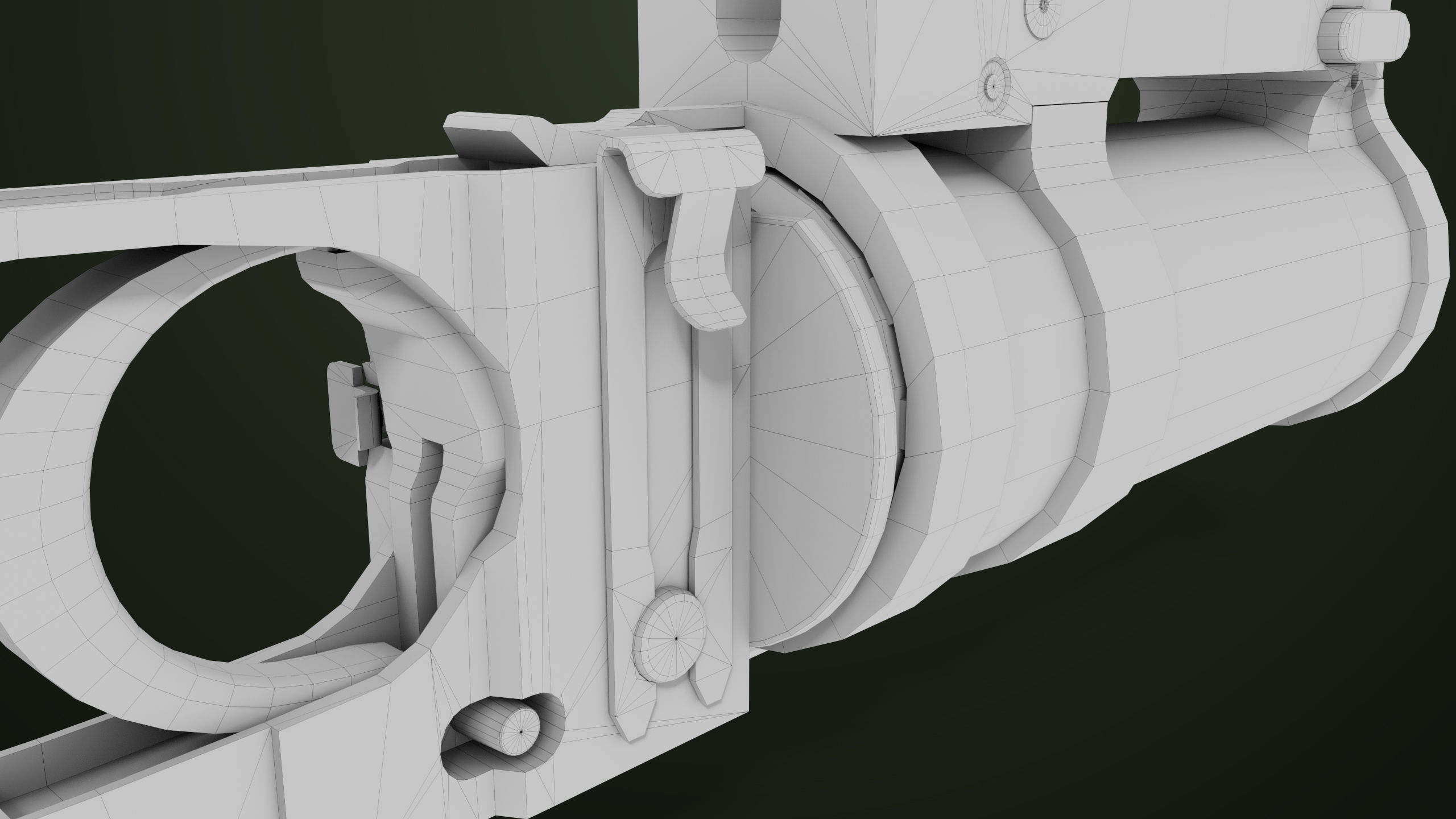 AKMS Light Machine Gun 10 Wood All PBR Unity UE Textures Low-poly 3D model_105