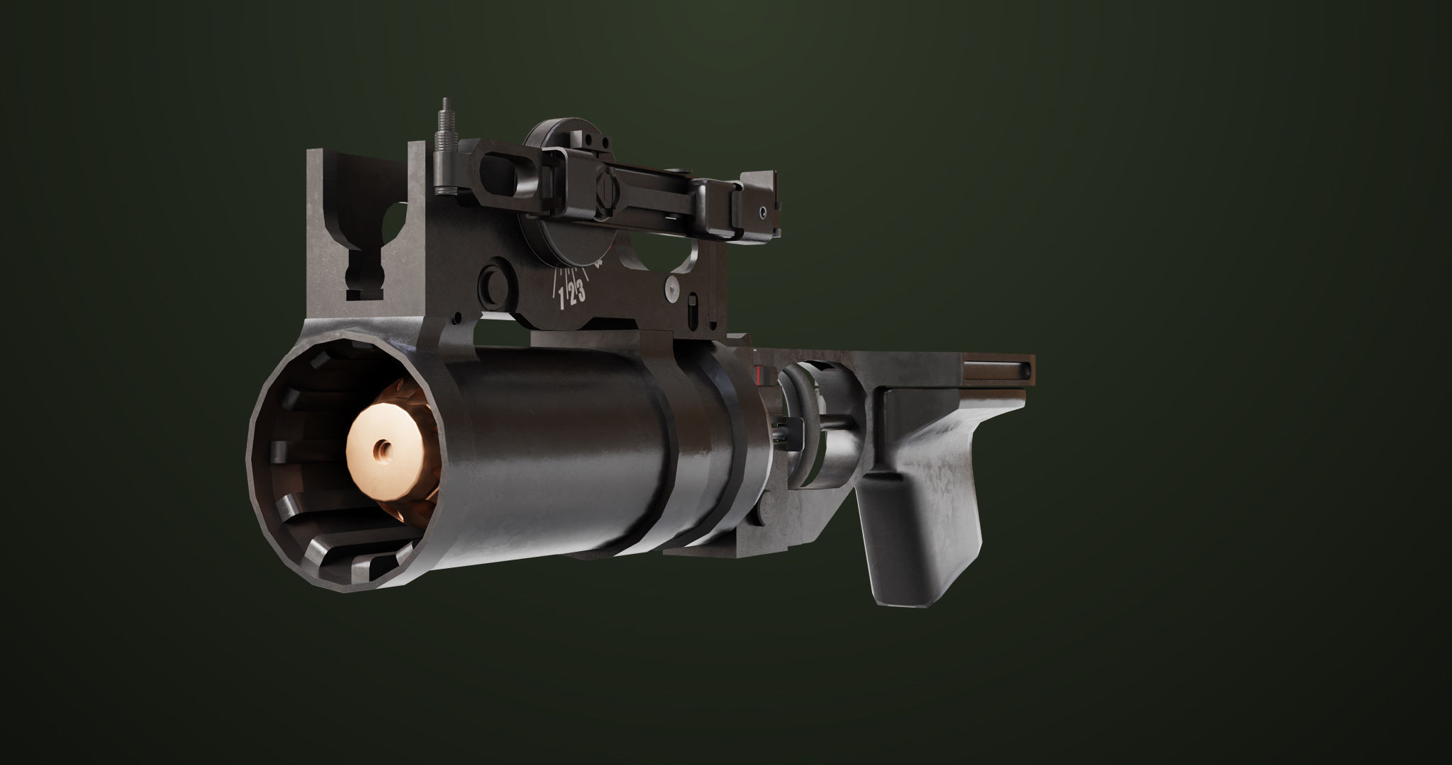 AKMS Light Machine Gun 10 Wood All PBR Unity UE Textures Low-poly 3D model_34