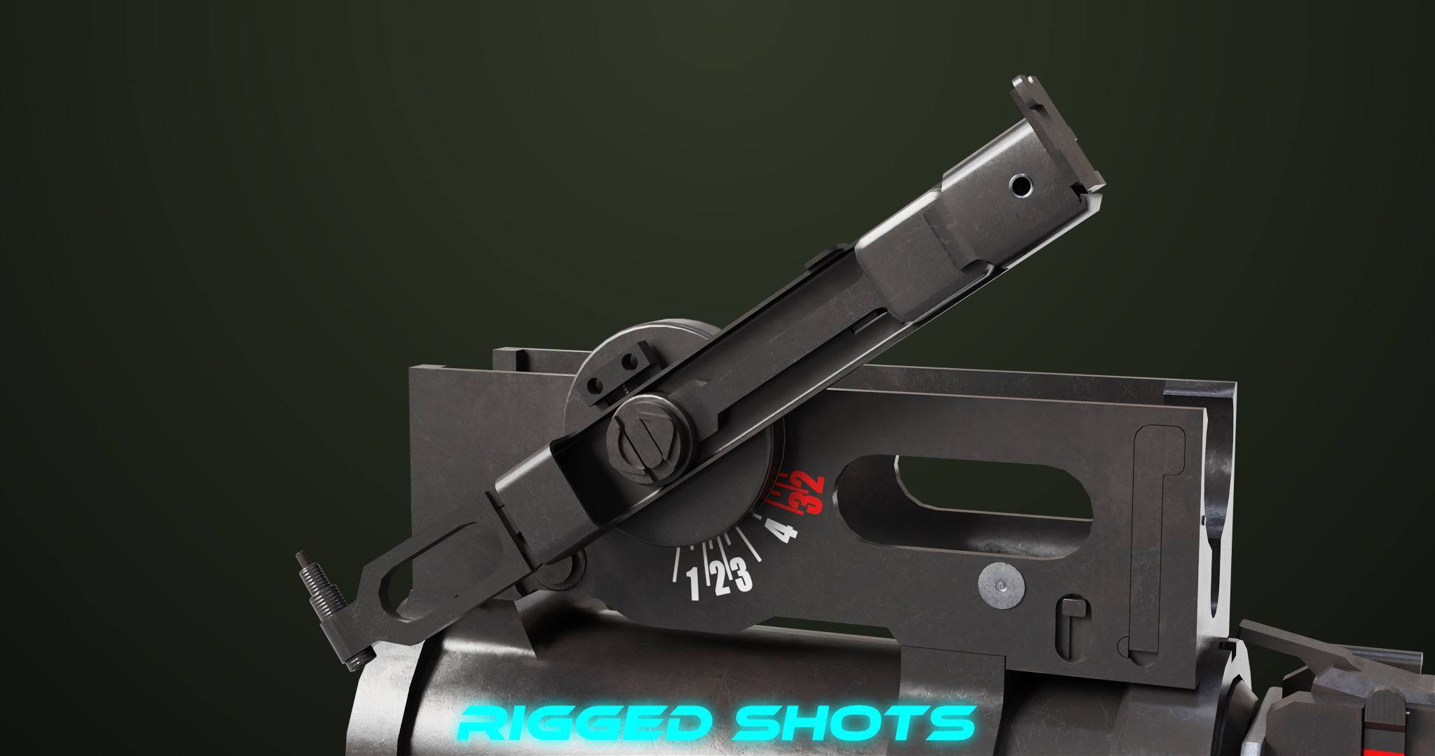 AKMS Light Machine Gun 10 Wood All PBR Unity UE Textures Low-poly 3D model_50