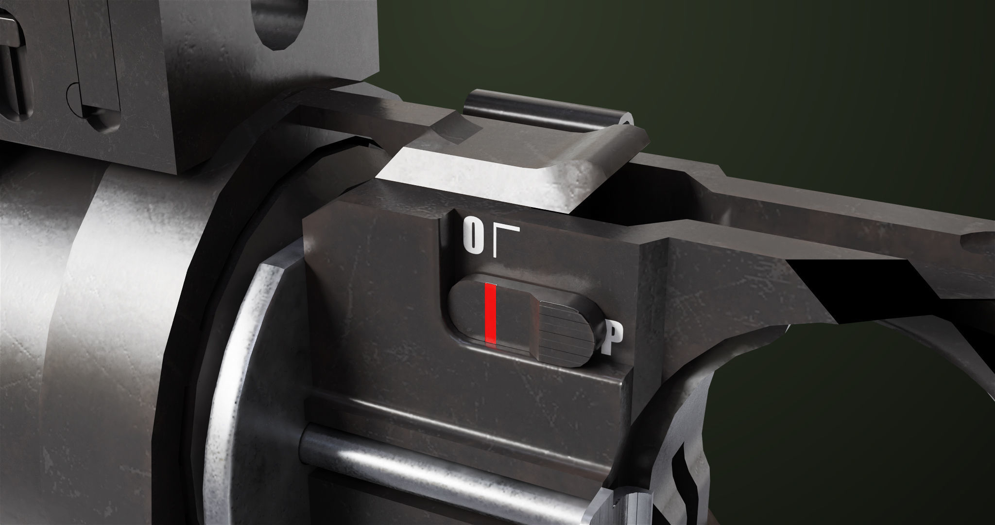 AKMS Light Machine Gun 10 Wood All PBR Unity UE Textures Low-poly 3D model_43