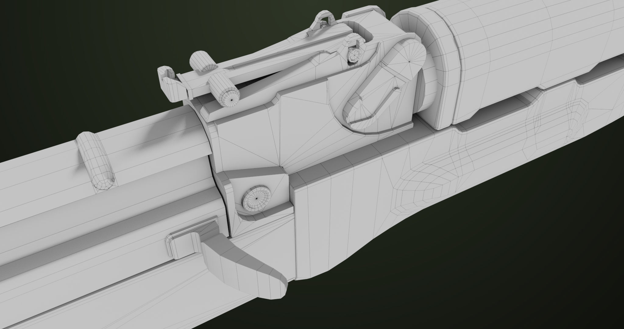 AKMS Light Machine Gun 10 Wood All PBR Unity UE Textures Low-poly 3D model_80