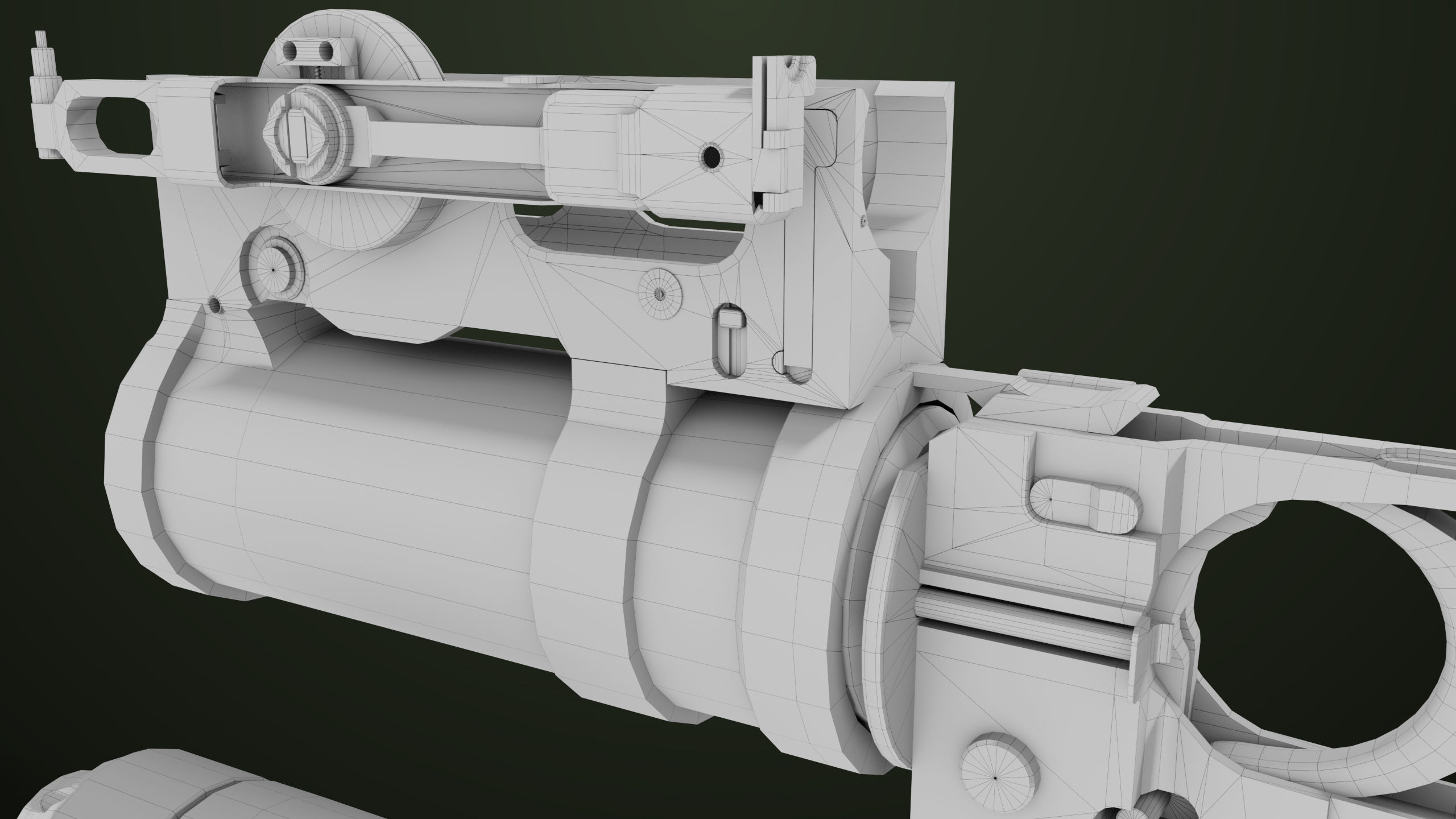 AKMS Light Machine Gun 10 Wood All PBR Unity UE Textures Low-poly 3D model_101